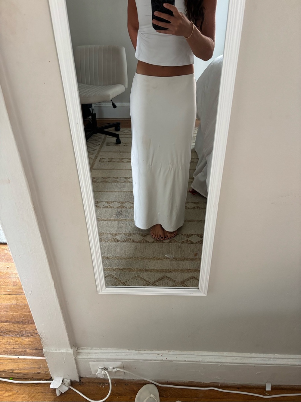 Lovers + Friends Clean White Maxi Skirt